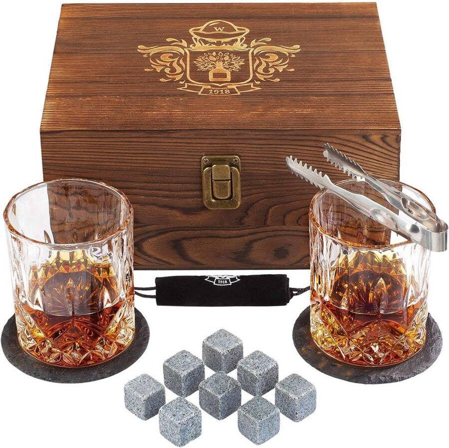 Dailysupplies Whiskey Set Whiskey Karaf Whiskey Glazen Authentiek Bruin