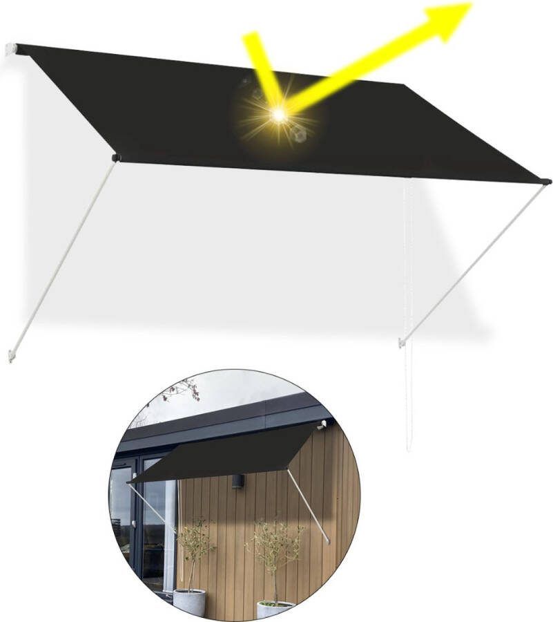 Dailysupplies Zonnescherm Zonneluifel Zonneschermen Zwart