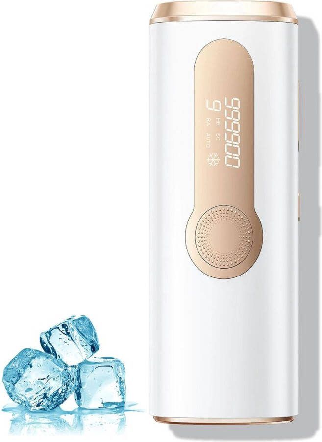 DAKANNA Laser Ontharingsapparaat IPL Haarverwijderaar Acne Verkoeling Functie Gezicht Bikinilijn Benen Armen Anti Rimpel Wit 999900 Flitsen
