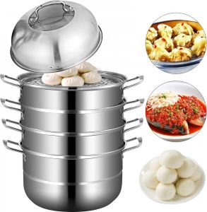 Dakta 5 Layer Food Steamer 30cm 5pc Kitchen Steamed Dishes Reliable Seller Excellent