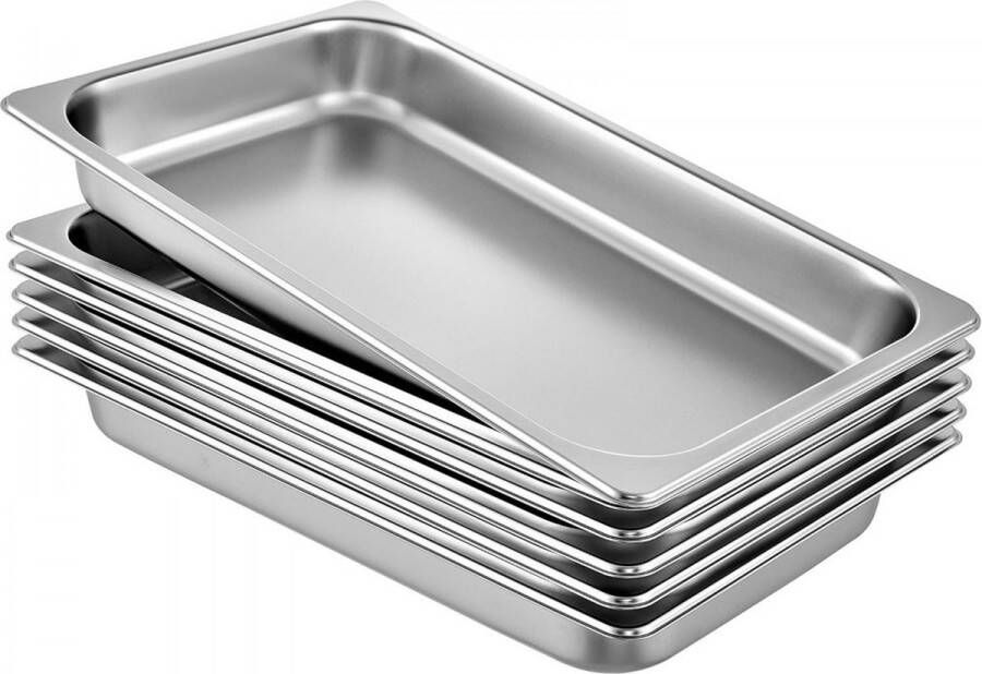 Dakta 6X RVS Gastronorm bak GN1 1 bak 8 5 L 65mm diep