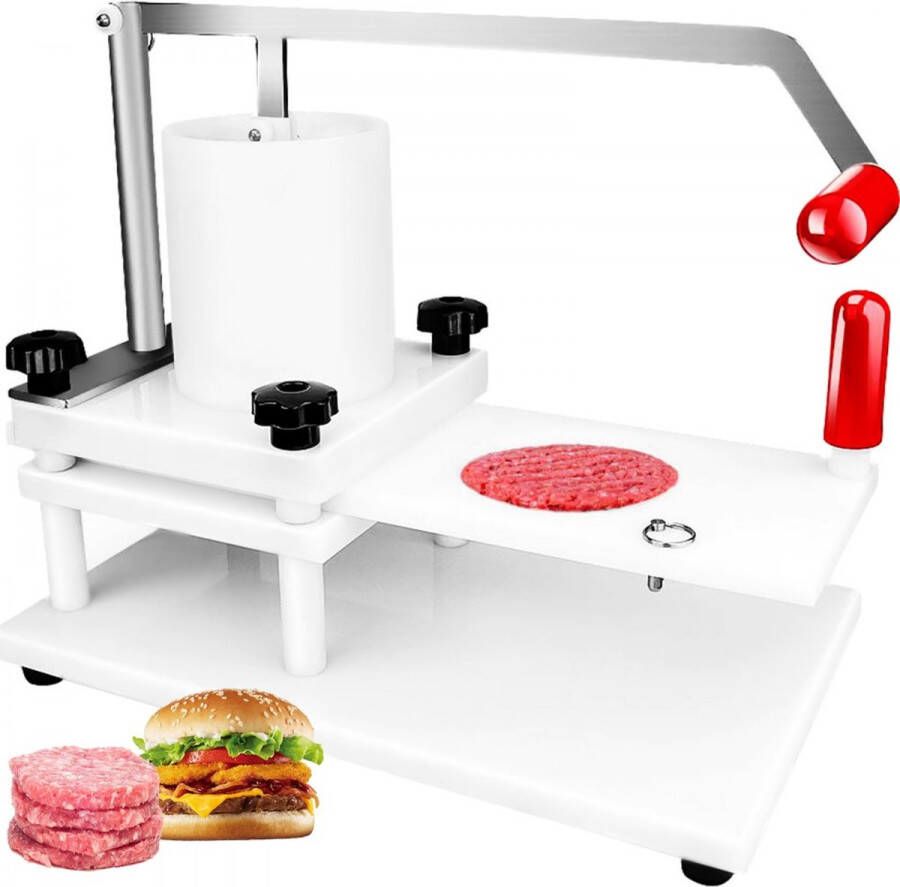 Dakta Commerciële Hamburgermaker 9 6 kg Commerciële Hamburgerpers 545 x 300 x 413 mm Commerciële Hamburger Druk Gemaakt van Veiligheid PE-materiaal met een Grote Vultrechter met een Hoogte van 160 mm