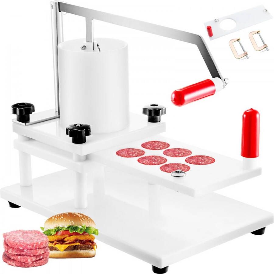 Dakta Commerciële Hamburgermaker Witte Commerciële Hamburgerpers 545x300x413 mm Commerciële Hamburger Druk Gemaakt van hoogwaardig PE-materiaal met Vervangbare Mal Perfect voor Fastfood-industrieën