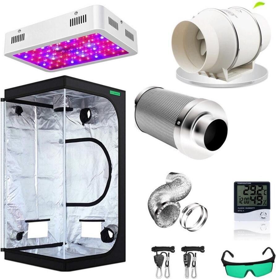 Dakta Kweekkas Groeitent Incl. lamp Incl. Accessoires 150 x 150 x 200 cm Kiemplanten 220V Broeikas