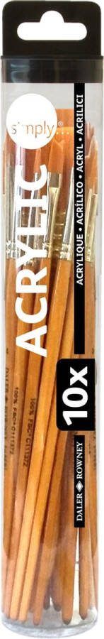 Daler Rowney Set acrylic penselen 10 delig