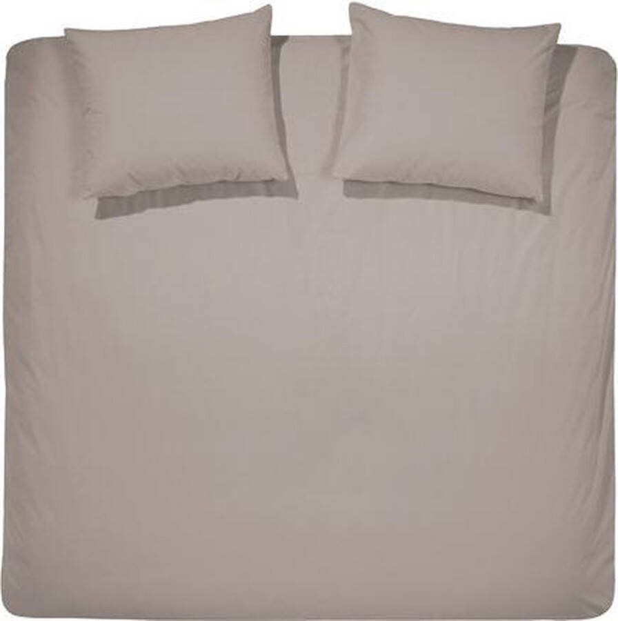 Damai Dekbedovertrek Uni Katoen Taupe-260 X 200 220 Cm