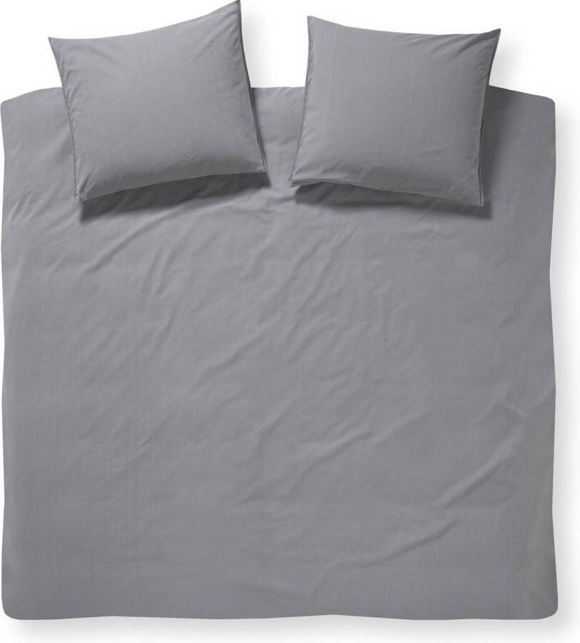 Damai Groove flanel dekbedovertrek Lits-jumeaux (260x200 220 cm + 2 slopen) Flanel Grey