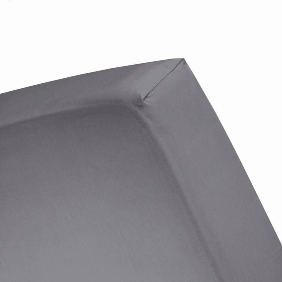 Damai dubbel jersey hoeslaken 100% dubbel gebreide jersey katoen 2-persoons (140 150x200 210 220 cm) Anthracite