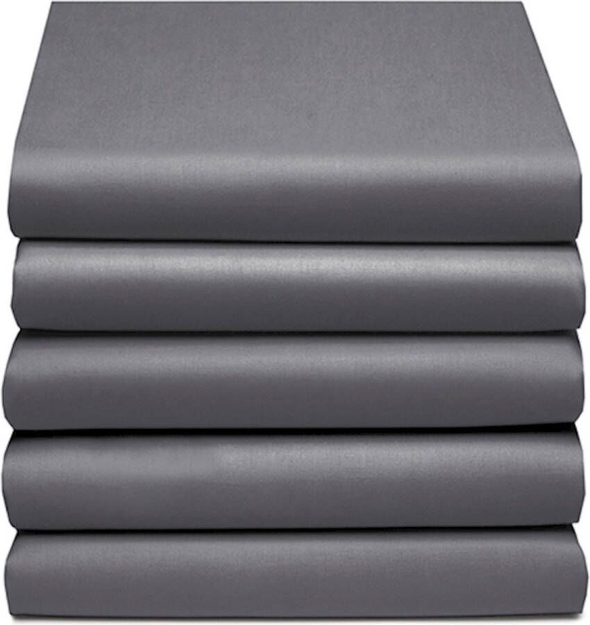 Damai dubbel jersey hoeslaken 100% dubbel gebreide jersey katoen 2-persoons (140 150x200 210 220 cm) Anthracite