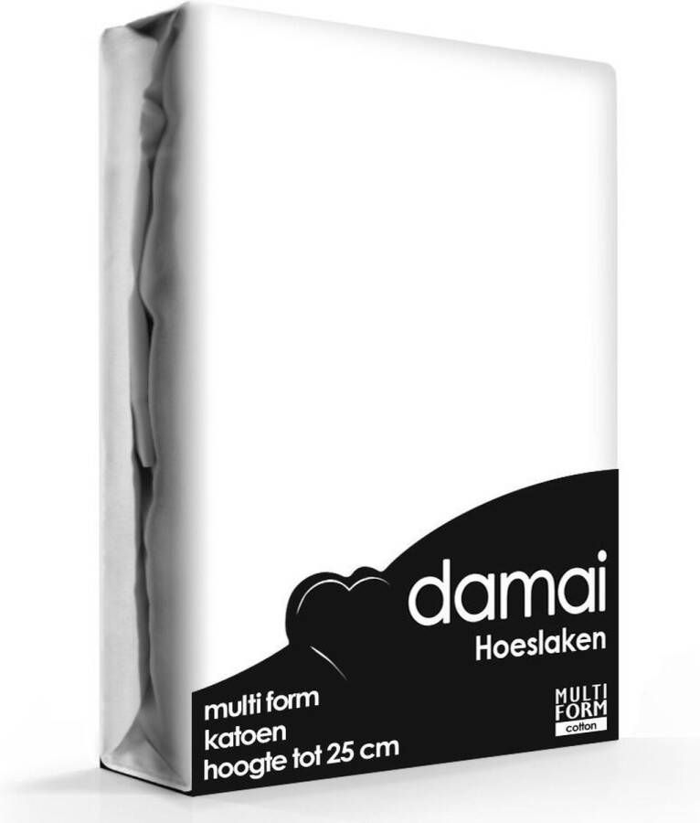 Damai Hoeslaken (tot 25 cm) Katoen 140 x 190 200 210 cm White