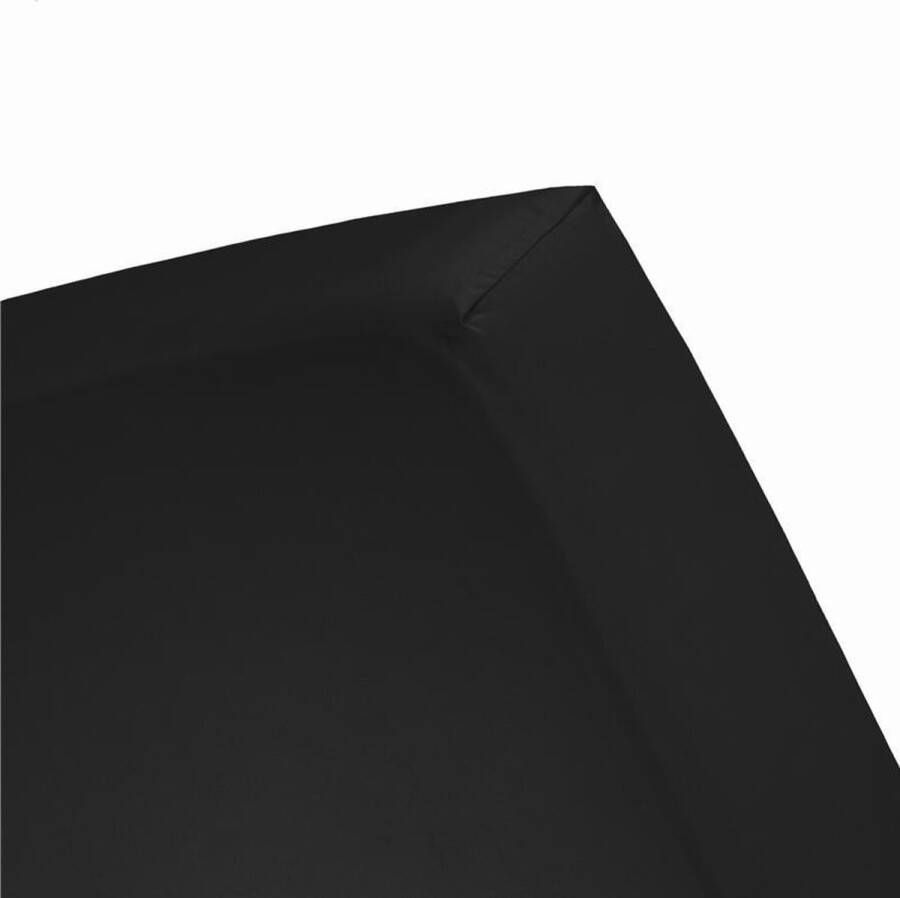 Damai Hoeslaken (tot 25 cm) Katoen 80 90 100 x 200 210 cm Black
