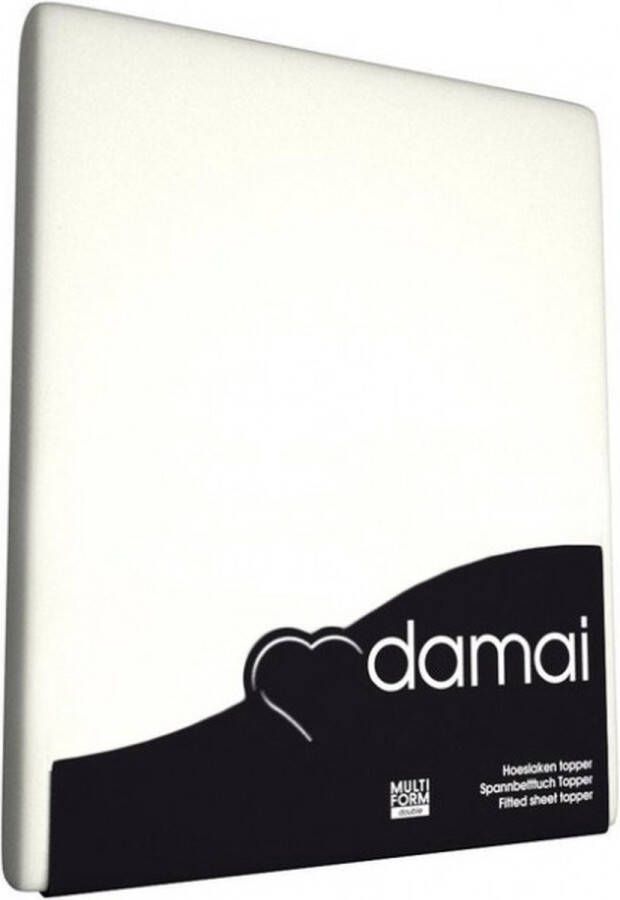 Damai Nightkiss Topdek Hoeslaken Double Jersey Wit (10-15 cm) 180 x 200 cm