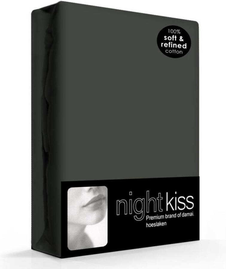 Damai Nightkiss Topper hoeslaken grijs 5-8cm 140 x 200 cm 100% katoen