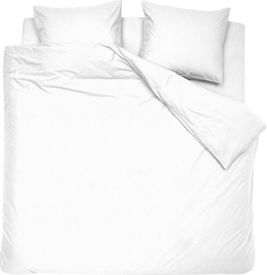 Damai Organic Satijn dekbedovertrek 2-persoons (200x200 220 cm + 2 slopen) Katoen satijn White