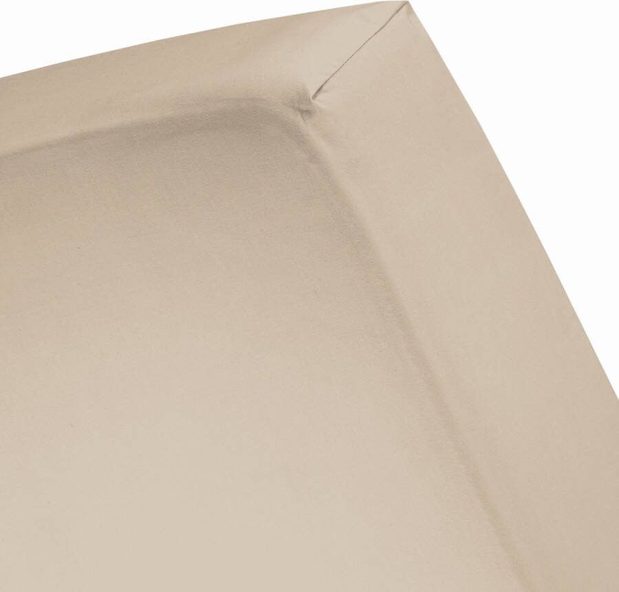 Damai Hoeslaken Biologisch Katoen Satijn 30cm Hoekhoogte taupe 100x220cm
