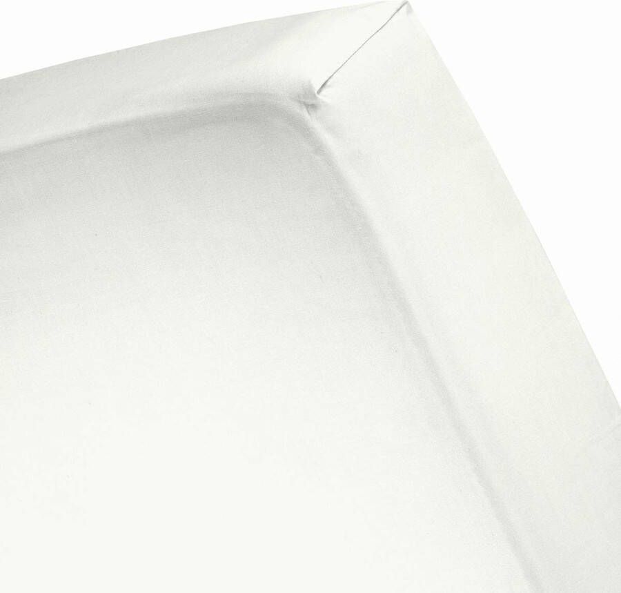 Damai Hoeslaken Biologisch Katoen Satijn 30cm Hoekhoogte ivory 200x200cm
