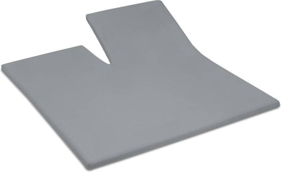Damai Splittopper Single Split Hoeslaken Biologisch Katoen Satijn grey 160x200cm