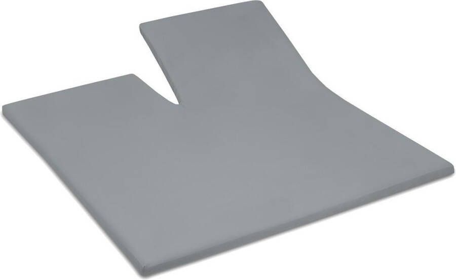 Damai Splittopper Single Split Hoeslaken Biologisch Katoen Satijn grey 160x210cm