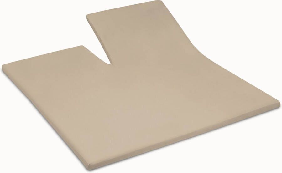 Damai Splittopper Single Split Hoeslaken Biologisch Katoen Satijn taupe 180x200cm