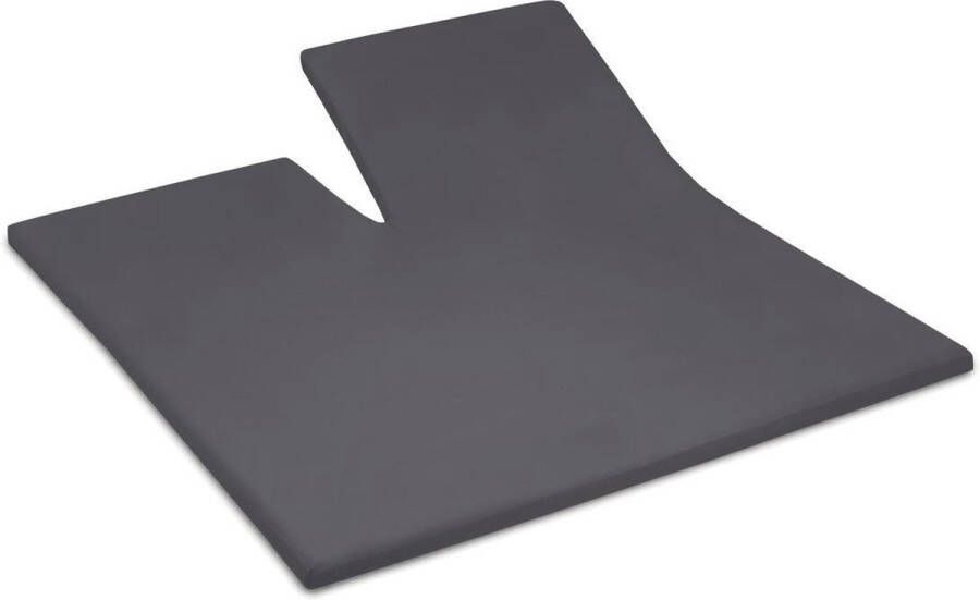 Damai Splittopper Single Split Hoeslaken Biologisch Katoen Satijn anthracite 180x210cm