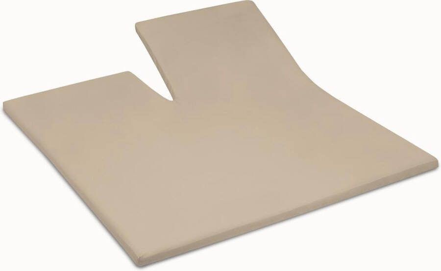Damai Splittopper Single Split Hoeslaken Biologisch Katoen Satijn taupe 180x220cm