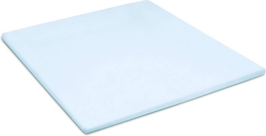 Damai Organic Topper hoeslaken (tot 15 cm) Bio satijn 200x220 cm Sky Blue