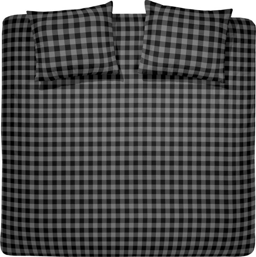 Damai Dekbedovertrek Flanel Timber Grey-Lits-jumeaux (240 x 200 220 cm)