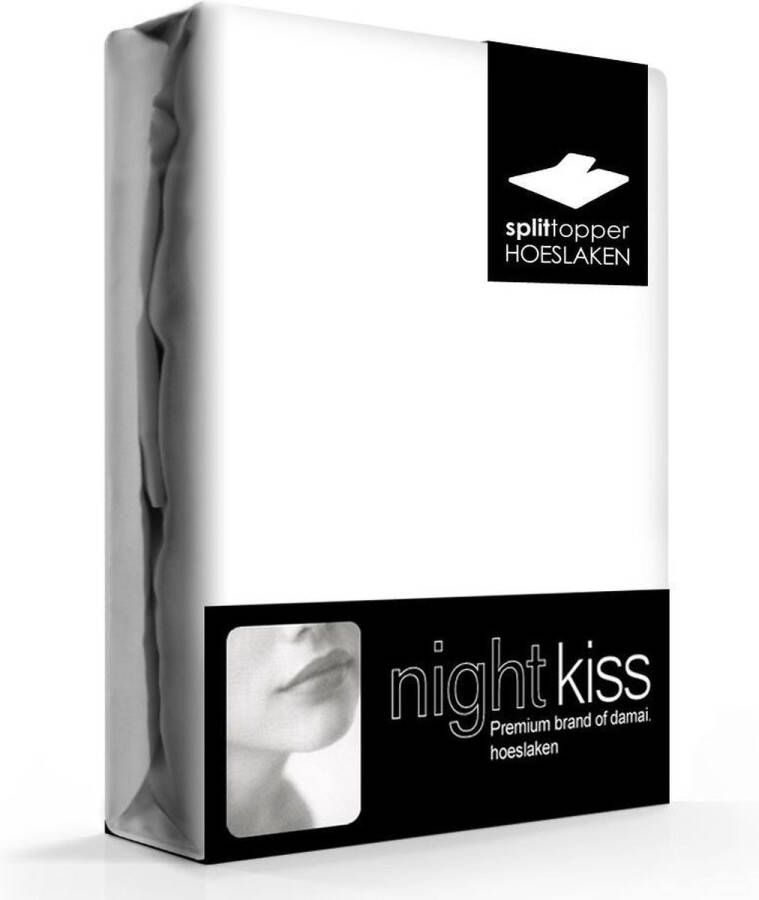 Damai Topcover katoen 160 x 200 (01) white BI-inkeping enkel (tot 8 cm) Nightkiss