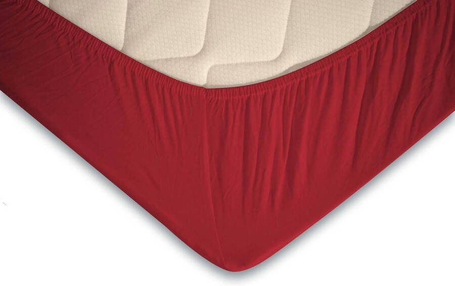 Damai Topper Hoeslaken Jersey 90 x 210 cm Red