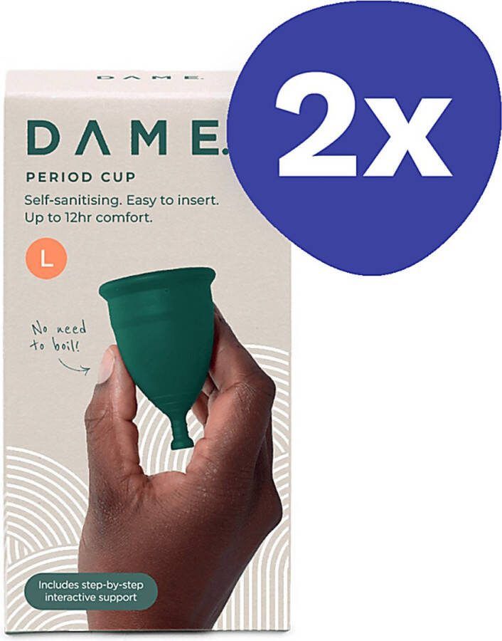 Dame Self Sanitising Menstruatiecup Large (2 stuks)