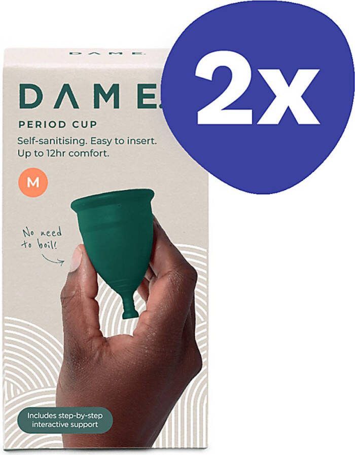 Dame Self Sanitising Menstruatiecup Medium (2 stuks)