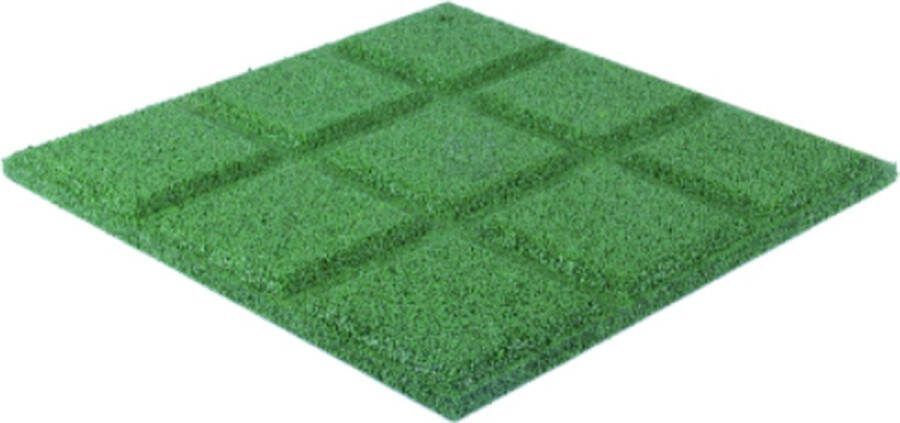 Damen Rubber Terrastegel rubber 50 x 50 x 2.5 cm groen