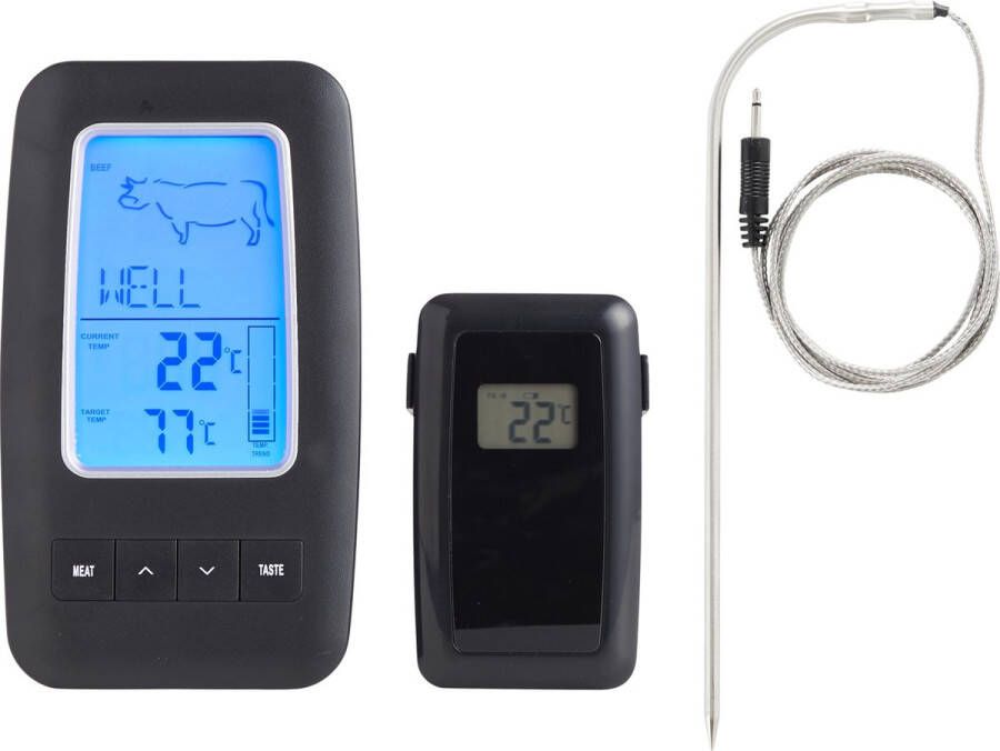 Dangrill Vleesthermometer Digitale Vleesthermometer Met Draadloze Timer BBQ Thermometer Oventhermometer Voedselthermometer Keukenthermometer Suikerthermometer