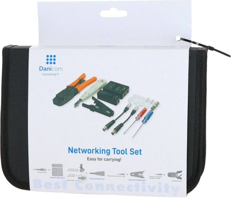 Danicom netwerk toolset professional in draagetui