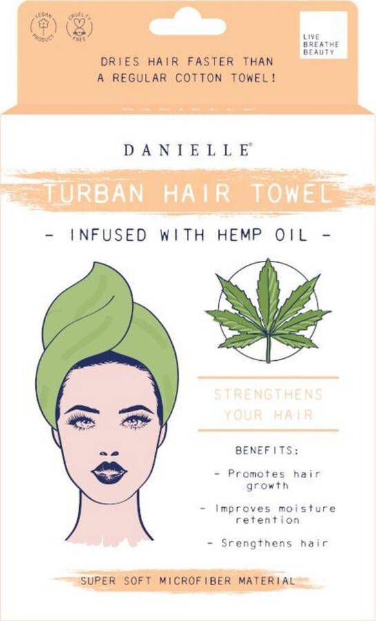 Danielle Creations Turban Haar handdoek Hennep hairtowel haartulband