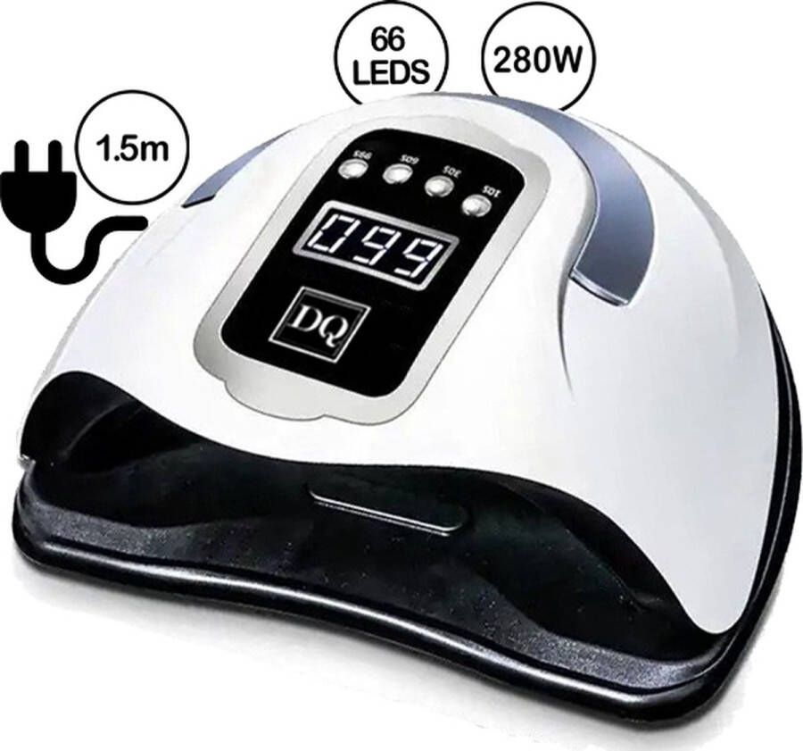 DANIQQI 280 Watt UV LED lamp nagels 66 LEDS UV LED Nagellamp Nail Dryer Gellak Extra lang snoer Valentijnsdag