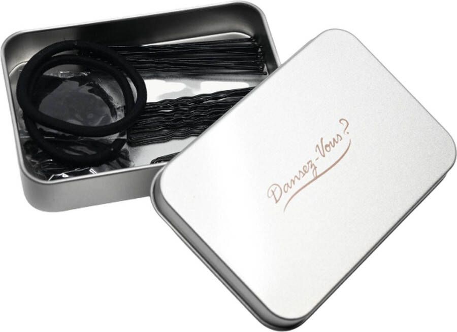 Dansez-Vous Haaraccessoires setje Hair Kit Ballet knot maken Haarspelden + Haarelastiekjes + Haarnetje ballet Zwart