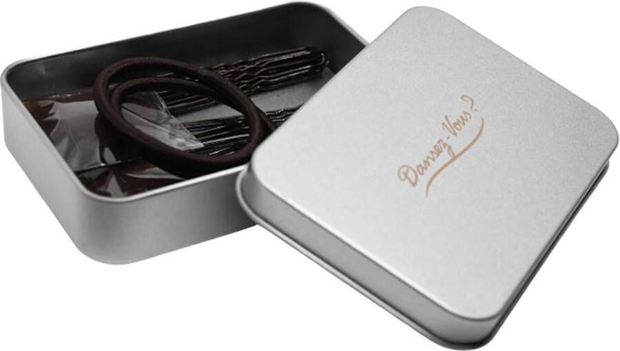 Dansez-Vous Haaraccessoires setje Hair Kit Ballet knot maken Haarspelden + Haarelastiekjes + Haarnetje ballet Bruin
