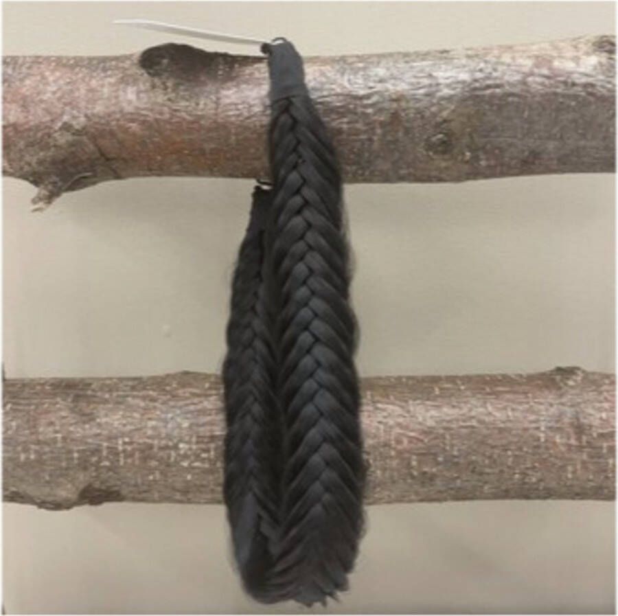 Dante Braid Fishtail Vlecht haarband met aanpasbare strap voor kinderen en volwassenen 1 Black