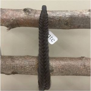 Dante Braid Fishtail Vlecht haarband met aanpasbare strap voor kinderen en volwassenen 1B Black Brown