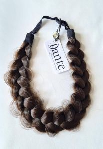 Dante Braid Messy Vlecht haarband met aanpasbare strap voor kinderen en volwassenen 2 Dark Brown