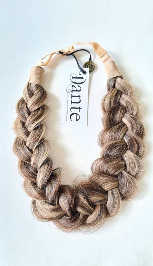 Dante Braid Messy Vlecht haarband met aanpasbare strap voor kinderen en volwassenen 4-27 Medium Reddish Brown Honey Brown