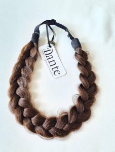 Dante Braid Messy Vlecht haarband met aanpasbare strap voor kinderen en volwassenen 4 Medium Reddish Brown