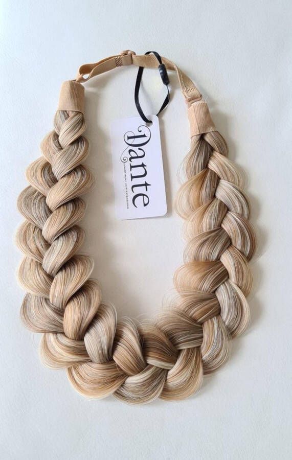 Dante Braid Messy Vlecht haarband met aanpasbare strap voor kinderen en volwassenen 882 Brown-Cool Blond Highlights