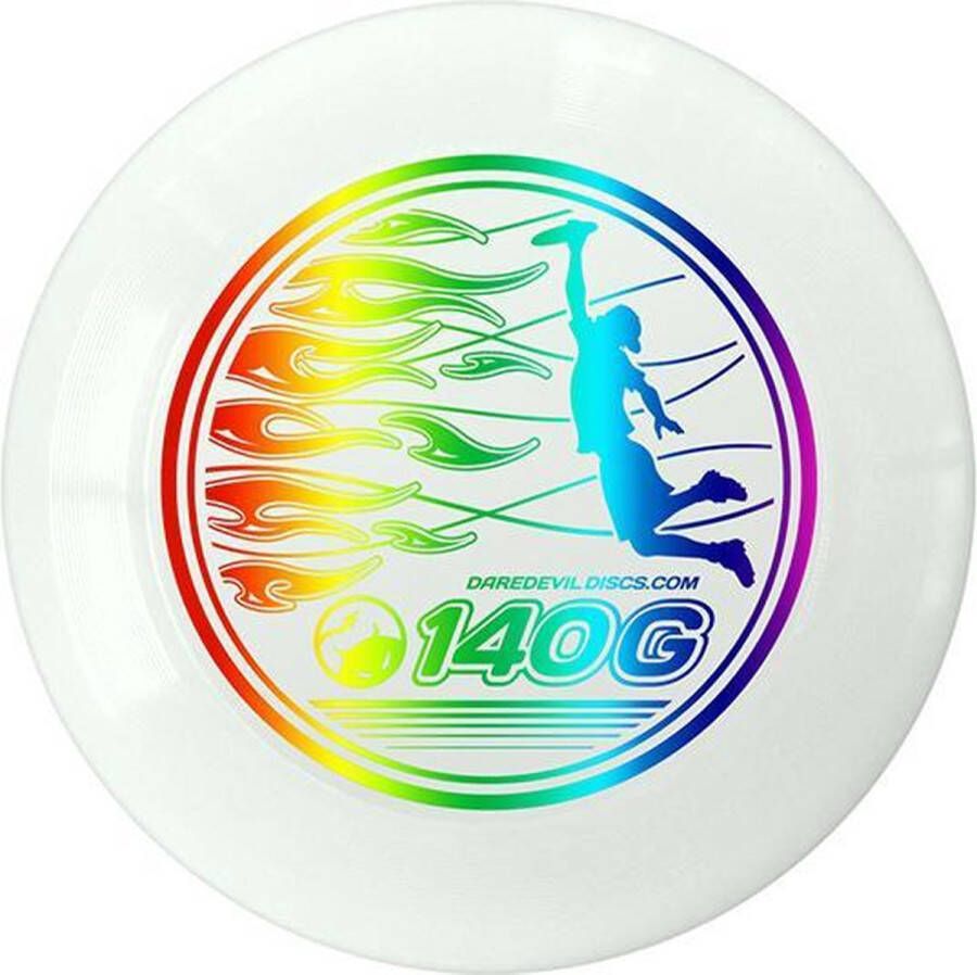 Daredevil Junioren Ultimate Frisbee 140 gr Wit Regenboog