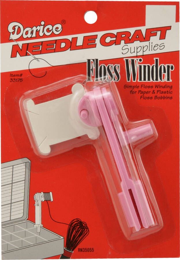 Darice Needle Craft Supplies floss winder draadwinder spoelwinder tool om borduurgaren te winden op karton of plastic kaartjes spoelen past op vakkendoos