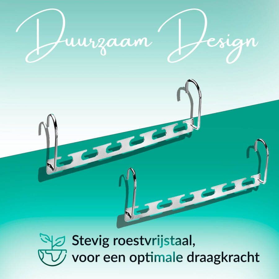 Dark Yellow premium goods OptiHang Kledinghanger Uitbreider Set van 2 Stuks Ruimtebesparend Multifunctioneel Opbergoplossing