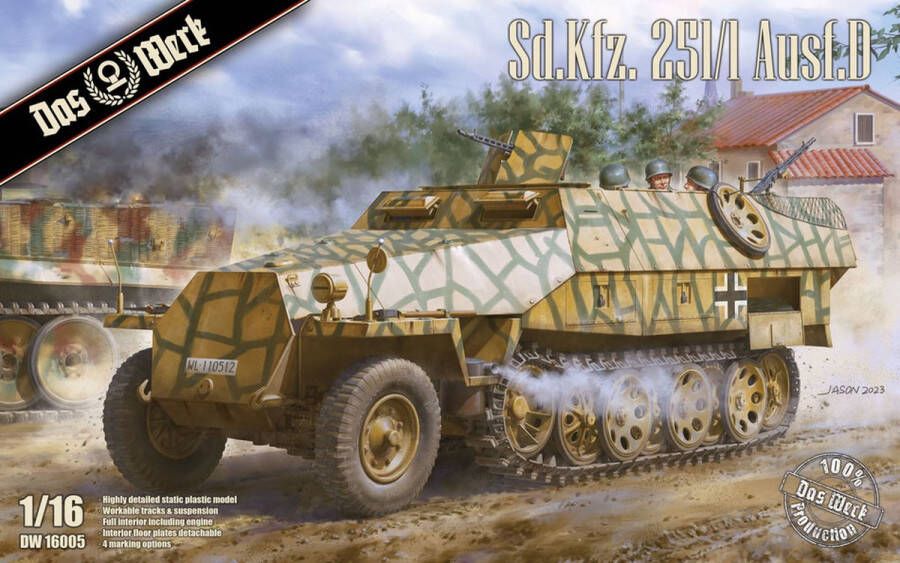 Das Werk 1:16 16005 Sd.Kfz. 251 1 Ausf. D Hanomag Plastic Modelbouwpakket