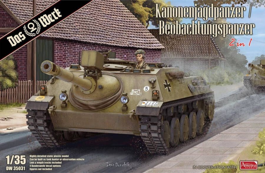 Das Werk 1:35 35031 Kanonenjagdpanzer Beobachtungspanzer Plastic Modelbouwpakket