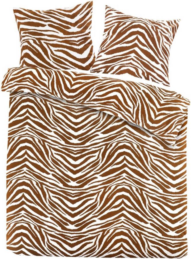 Day Dream Zebra Flanel Dekbedovertrek Tweepersoons 200x200 220 cm Bruin